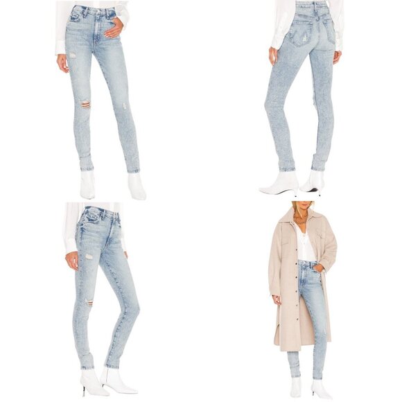 Mother The Super Swooner High Rise Jeans 28 Out With The Old In With The New - Picture 15 of 16